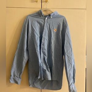 Maison Kitsune Classic Button Down Chambray Oxford Shirt